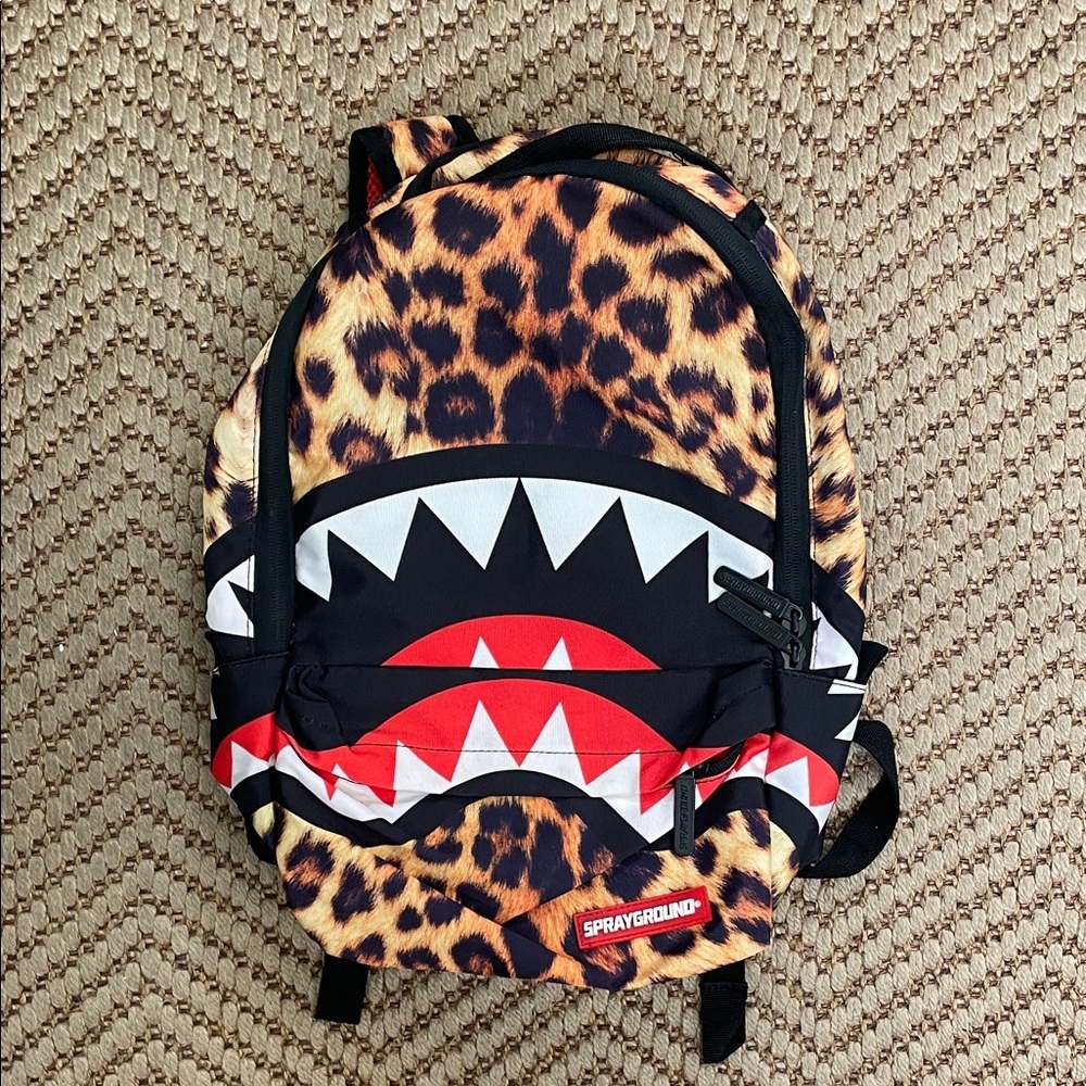 Sprayground - Lil Leopard Shark Mini Backpack, Leopard